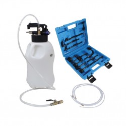 Pneumatická plnička / odsávačka oleja + sada adaptérov 13 ks SATRA