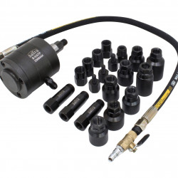 Pneumatický sťahovák na demontáž vstrekovačov s adaptérmi