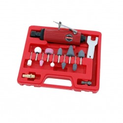 Pneumatická priama brúska 15-dielna s príslušenstvom