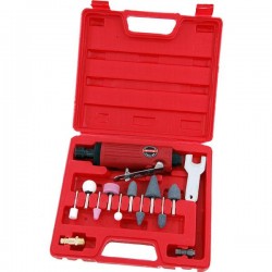 Pneumatická priama brúska 15-dielna s príslušenstvom