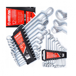 Očkové kľúče zahnuté prstencové 6-32 mm 12-dielna sada