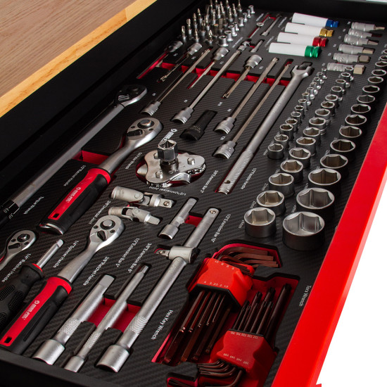 Servisná skrinka s 12 zásuvkami| 293 prvkov