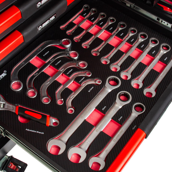 Servisná skrinka s 12 zásuvkami| 293 prvkov