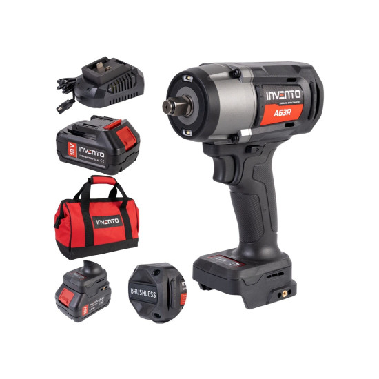 Akumulátorový rázový uťahovák INVENTO A63R 1180 Nm 1/2"