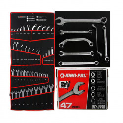 Sada 47 dielov kombinovaných kľúčov