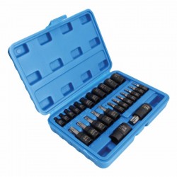 Nástrčné hlavice Torx a E-torx  1/4" - 3/8" - 1/2”  25-dielna sada