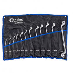 Očkové kľúče zahnuté prstencové 6-32 mm 12-dielna sada Condor