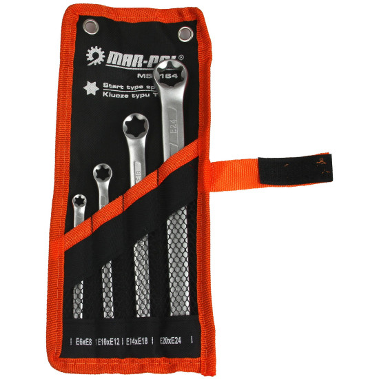 Očkové kľúče Torx 4 kusy (6-24 mm) Očkové kľúče Torx 4 kusy (6-24 mm)
