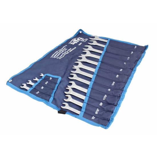 Očko-vidlicové kľúče palcové, 1/4" - 1.1/4", sada 16 ks Očko-vidlicové kľúče palcové, 1/4" - 1.1/4", sada 16 ks