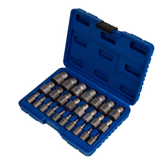 Sada vyťahovákov na poškodené skrutky 1/8"-7/8" 25 dielna
