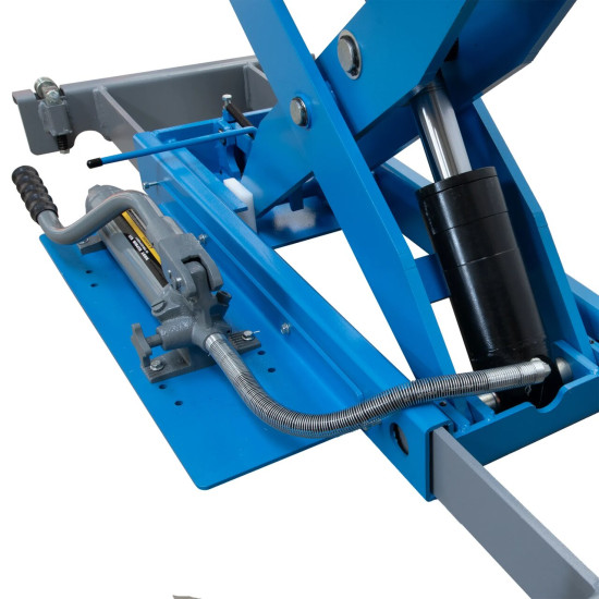 Nožnicový hydraulický prízdvihový zdvihák, ručná pumpa, nosnosť 3t