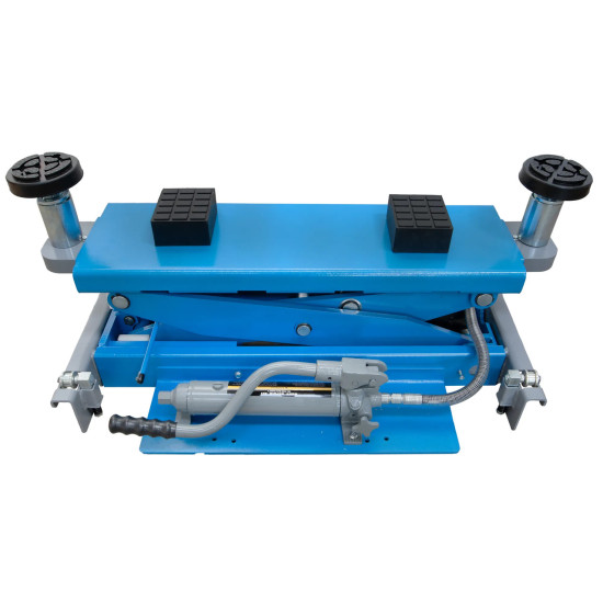 Nožnicový hydraulický prízdvihový zdvihák, ručná pumpa, nosnosť 3t