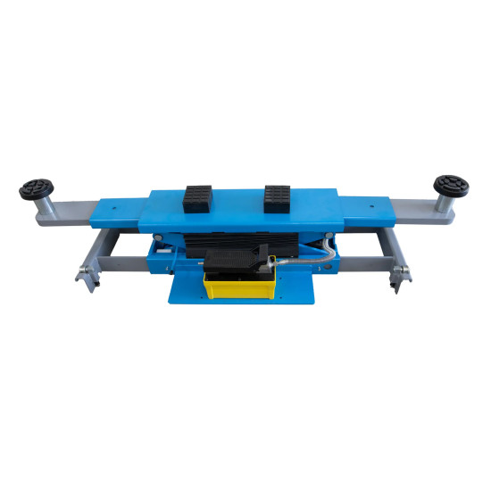 Nožnicový hydraulický prízdvihový zdvihák, pneumatická pumpa, nosnosť 3t