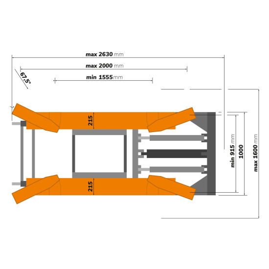 Mobilný nožnicový zdvihák, pneuservisný zdvihák, 2.8t