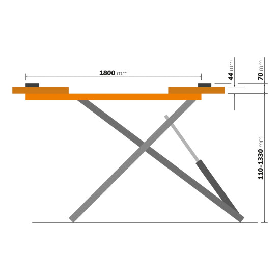 Mobilný nožnicový zdvihák, pneuservisný zdvihák, 2.8t