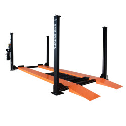 Štvorstĺpový zdvihák, 4T, centrálne manuálne odistenie bezpečnostných zámkov, pojazdná sada